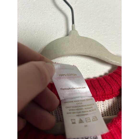 HANNA ANDERSSON HOLIDAY FAIR ISLE SWEATER POLAR BEAR 120 6-7 - Picture 3 of 4